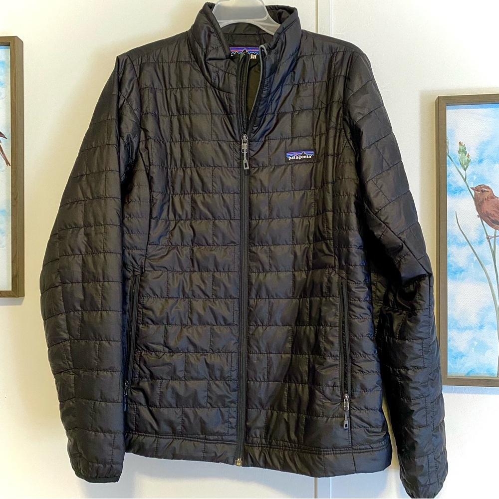 Women’s Black Patagonia Nano Puff Jacket Size Large